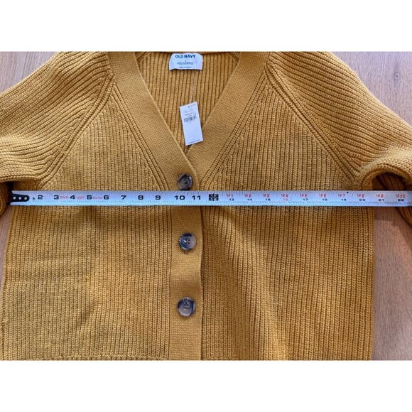 NWT Old Navy Shaker-stitch Cardigan in Mustard Yellow Womens Size Large - Picture 8 of 9